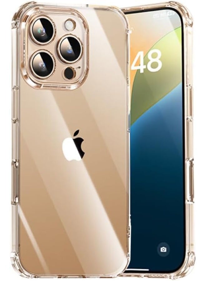 حافظة شفافة لآيفون 16 برو مضادة للخدش ظهر PC نحيف غلاف TPU مقاوم للصدمات حافة شفافة لآيفون 16 برو - Image 1