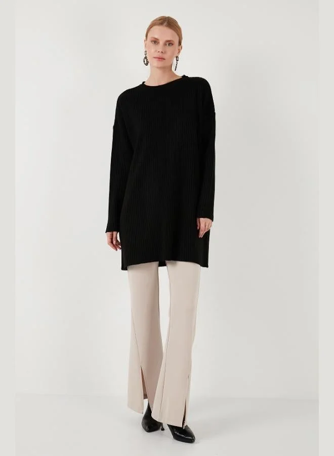 ليلا ليلى تريكو سويتر نسائي بياقة مستديرة