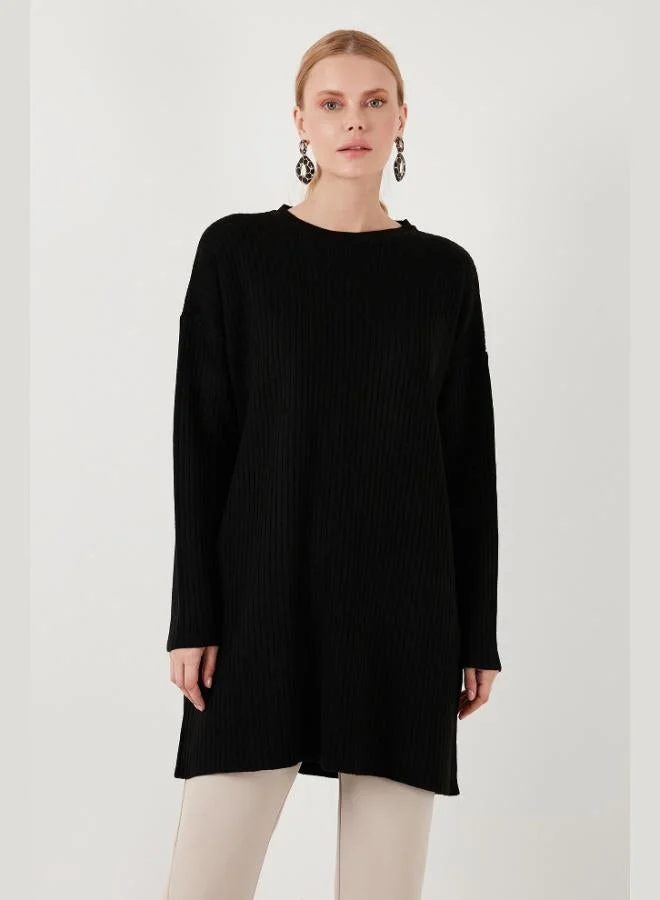 ليلا ليلى تريكو سويتر نسائي بياقة مستديرة