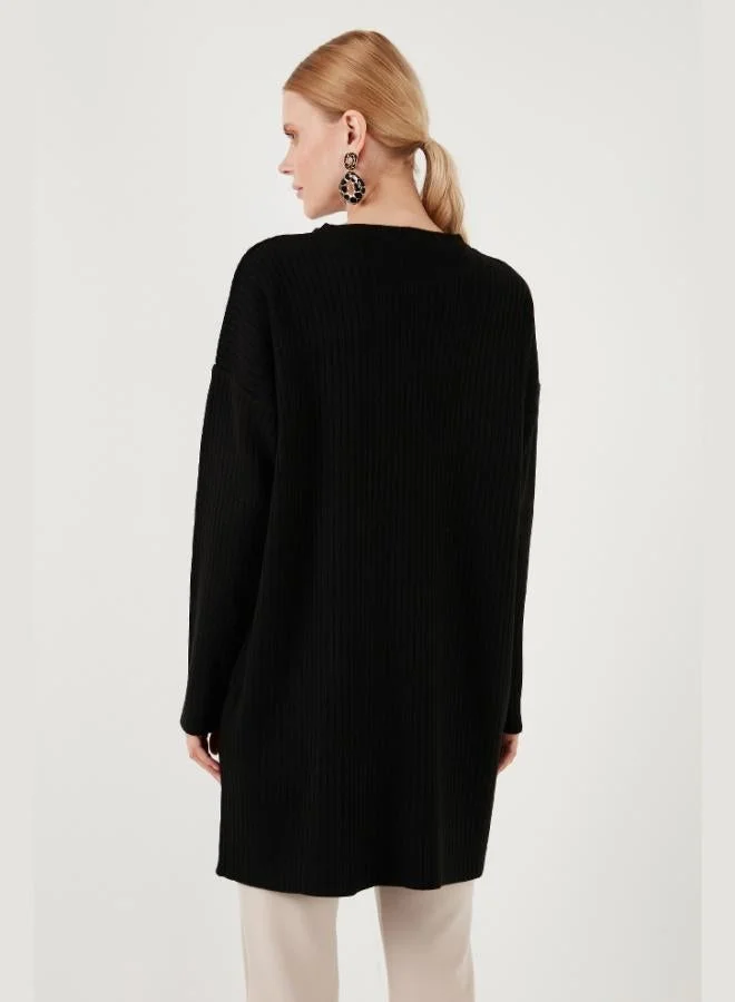 ليلا ليلى تريكو سويتر نسائي بياقة مستديرة