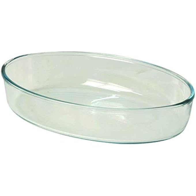 بوركام صينية زجاجية HH Borcam بحجم cm26X18 بيضاوي وتحضير - Image 2