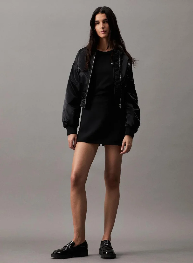 Calvin Klein CK Black Slim Cotton T-Shirt for Women | Best Price UAE