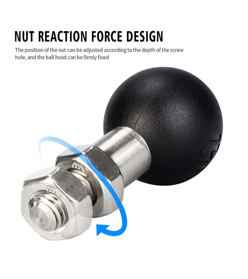 M8 Hole Screw Fixing Rearview Mirror Ball Head Bracket For Motorcycle Phone Holder - Image 3