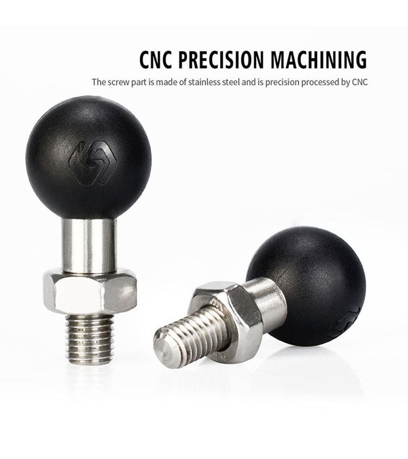 M8 Hole Screw Fixing Rearview Mirror Ball Head Bracket For Motorcycle Phone Holder - Image 2