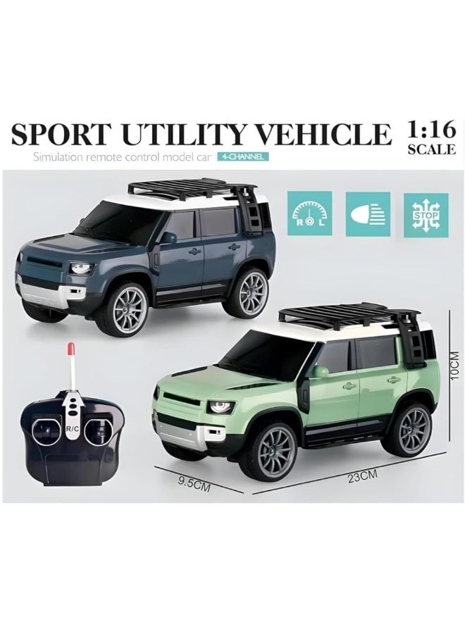 DAT Remote Control SUV Car Toy – Land Rover Defender Style – 2.4GHz RC Off-Road Vehicle with LED Lights & Rechargeable Battery – Kids Simulation Car with Controller - Image 1