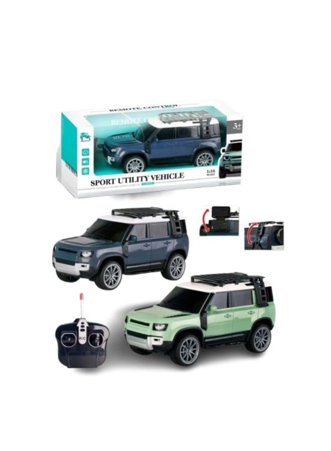 DAT Remote Control SUV Car Toy – Land Rover Defender Style – 2.4GHz RC Off-Road Vehicle with LED Lights & Rechargeable Battery – Kids Simulation Car with Controller - Image 2