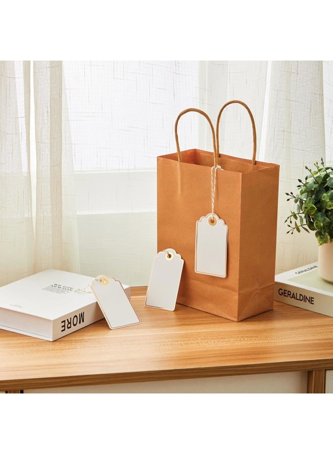 SUNCOLOR 100 PCS 3.5 x 2 inches White Paper Gift Tags with String - Image 4