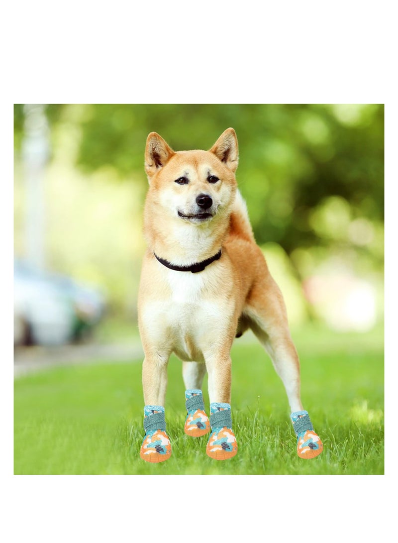 SYOSI Dog Boots Paw Protector, 4Pcs Breathable Dog Paw Protector, for Injured Paws Anti Slip Dog Shoes, Dog Walking Boots, for Small, Medium Dogs Boots Comfortable Paw Protection for Pet Puppy  - Image 4