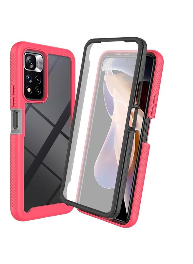 Green Tiger Xiaomi Redmi Note 11 Pro Plus 5G Global Starry Sky Full Body Hybrid Shockproof Phone Case Frosted Pink - Image 1