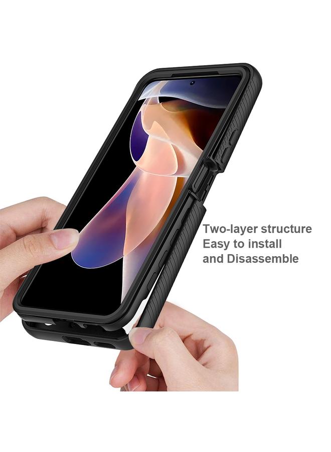 Green Tiger Xiaomi Redmi Note 11 Pro Plus 5G Global Starry Sky Full Body Hybrid Shockproof Phone Case Frosted Pink - Image 4