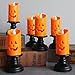 YBB 6PCS Halloween Pumpkin Candle Light, Halloween Orange Flameless Candle Lights LED Lamps Festival Decor Light for - Image 2