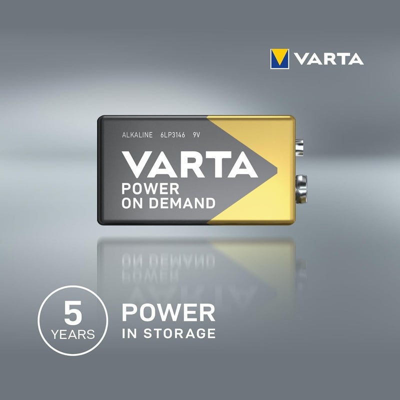 فارتا بطارية Power on Demand 9V Block (عبوة من 20 قطعة - ذكية ومرنة وقوية، للأجهزة الطرفية المتنقلة - على سبيل المثال لأجهزة المنزل الذكي وكاشفات الدخان وأجهزة إنذار الحريق) - Image 2