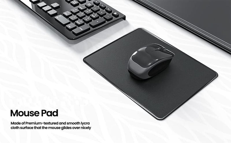 Striff وسادة الفأرة 230X190X2مم وسادة ألعاب/وسادة للفأرة للكمبيوتر المحمول قاعدة مطاطية غير قابلة للانزلاق، سطح مقاوم للماء، قوام ممتاز، متوافقة مع الفئران الليزرية والبصرية (أسود) (عبوة من 2) - Image 3