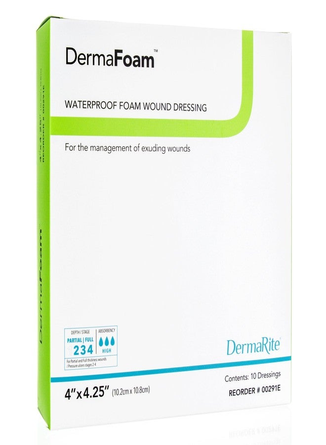Dermarite Industries Derma Foam Non-Adhesive Foam Dressing, 4x4.25, 10 Count - Image 2