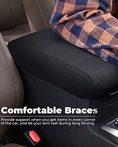 ISSYAUTO Center Console Cover Compatible with 2007-2017 Tundra, 2008-2018 Sequoia, Neoprene Armrest Cover Replacement, Anti-Scratch & Waterproof - Image 2
