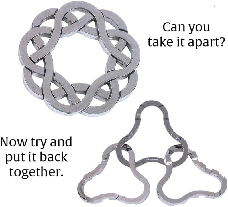 BePuzzled |Coaster Hanayama Metal Brainteaser Puzzle Mensa Rated Level 4, for Ages 12 and Up - Image 2