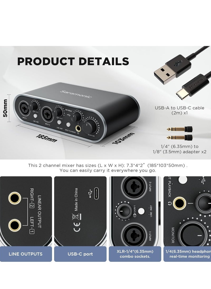 Saramonic MV-Mixer USB-C Audio Interface