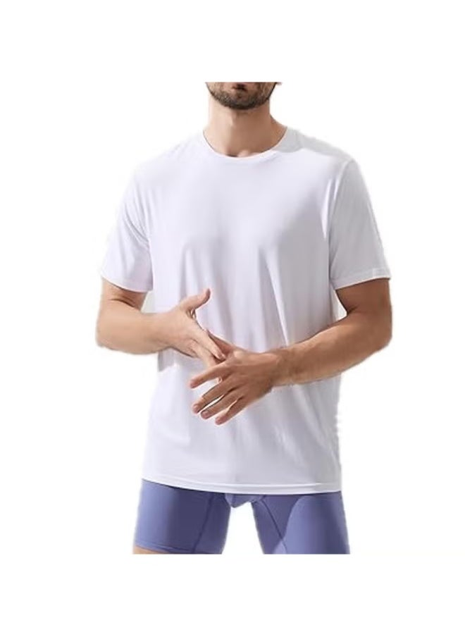 Generic Rashid & Badr Men's Cotton Half Sleeve Undershirt - 6 Pieces  - Image 2