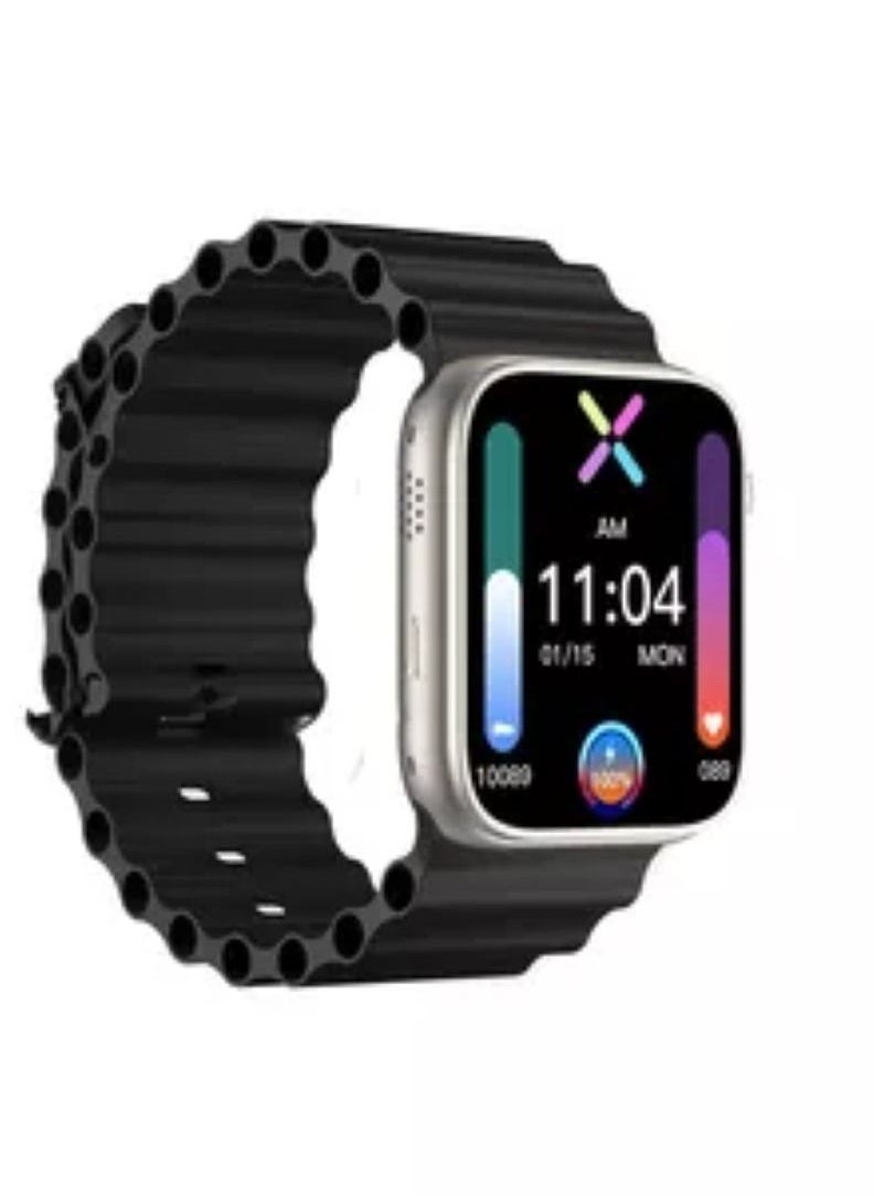 micro speed Smart Watch Ultra Series 9 With Health Fitness Tracker Sport Watch 49MM +addition Replacement Band Black  - Image 2