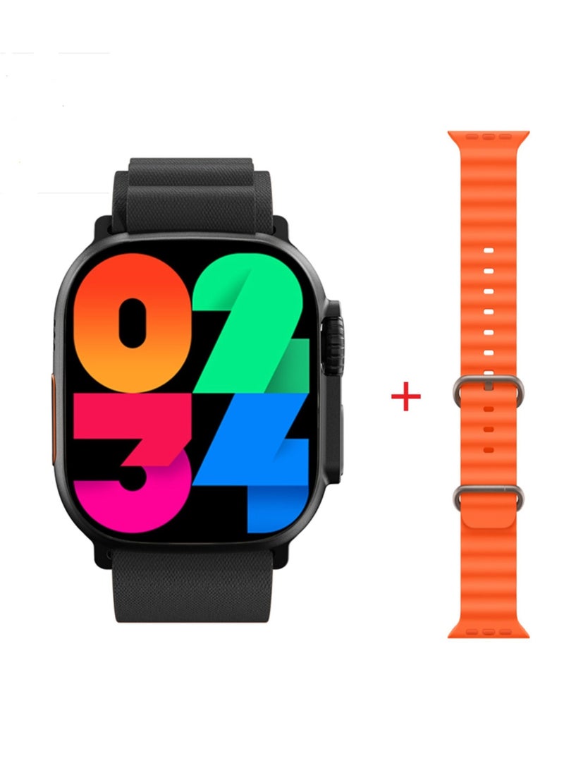 micro speed Smart Watch Ultra Series 9 With Health Fitness Tracker Sport Watch 49MM +addition Replacement Band Black  - Image 1