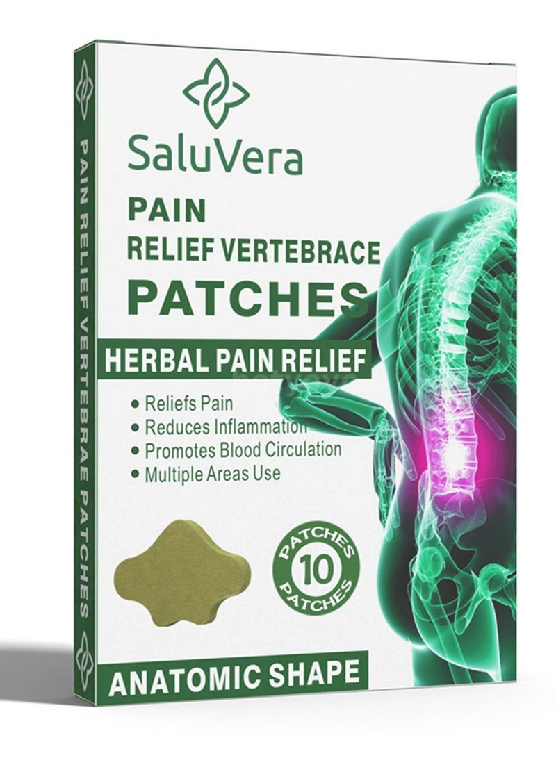 لصقات تخفيف الألم سالو فيرا | لاصقات عشبية دافئة لتخفيف الألم | لصقة ألم الركبة | لاصقات حرارية لتخفيف الألم والالتهابات | تخفيف طويل الأمد لآلام المفاصل | 10 قطعة - Image 1