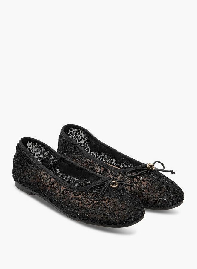 Little Missy Embroidered Ballerina with Bow Accent - Image 3