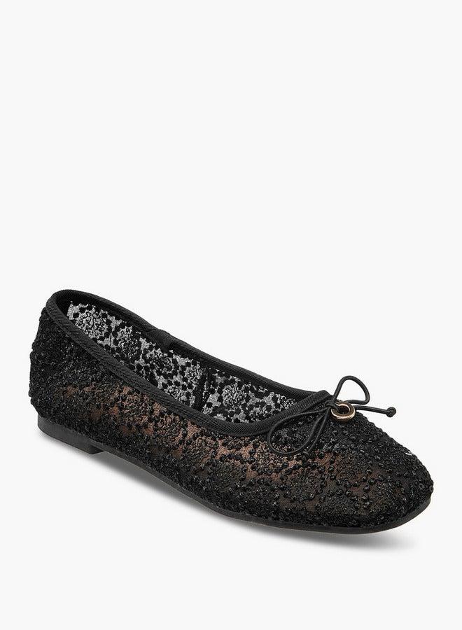 Little Missy Embroidered Ballerina with Bow Accent - Image 1