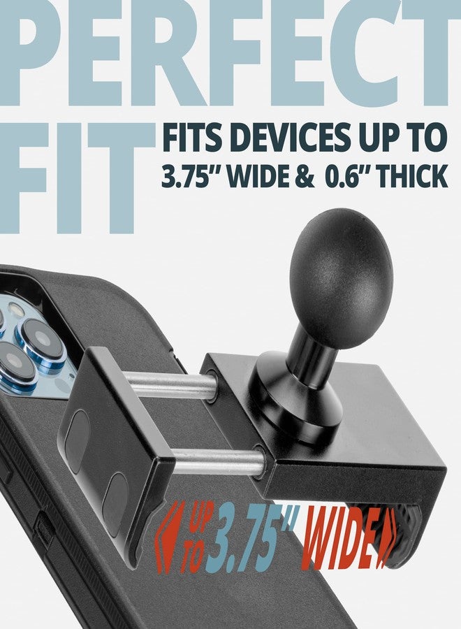 Tackform Enduro 25LITE Phone Holder - Spring Tension Optimized for in Vehicle Use, Truck and Fleet, Rock Crawling | 1" / B-Sized / 25.4mm Rubber Ball | Billet Aluminum | Compatible with RAM and ARKON - Image 3