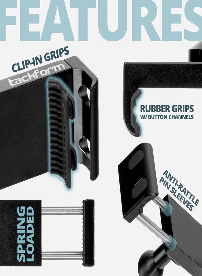 Tackform Enduro 25LITE Phone Holder - Spring Tension Optimized for in Vehicle Use, Truck and Fleet, Rock Crawling | 1" / B-Sized / 25.4mm Rubber Ball | Billet Aluminum | Compatible with RAM and ARKON - Image 2