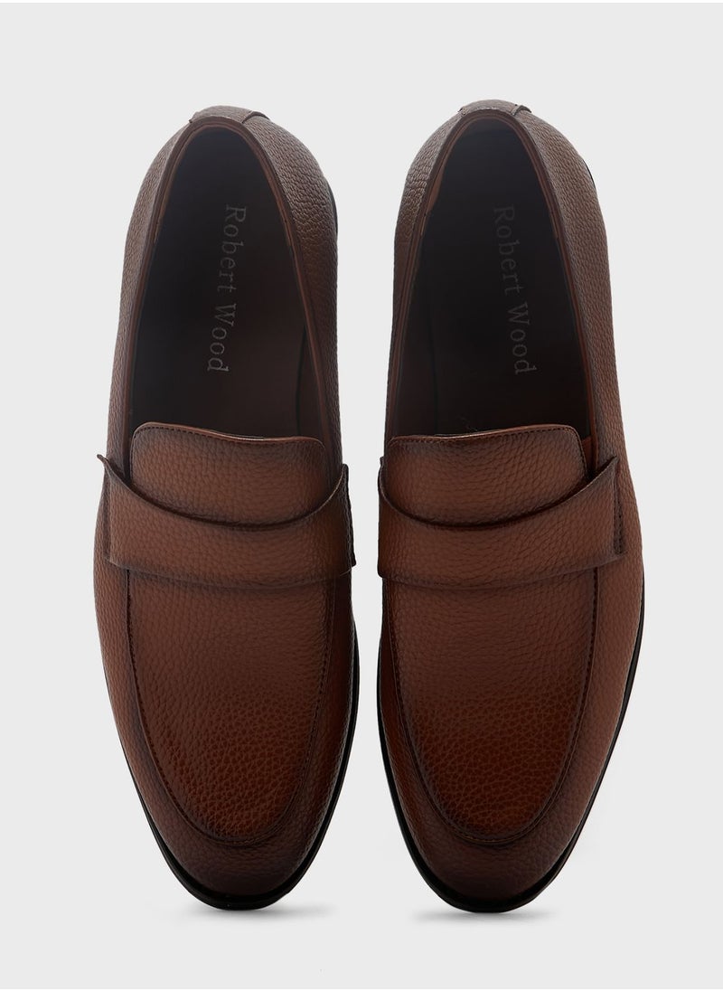 Robert Wood - Classic Saddle Tim Detail Formal Slip Ons - Image 1