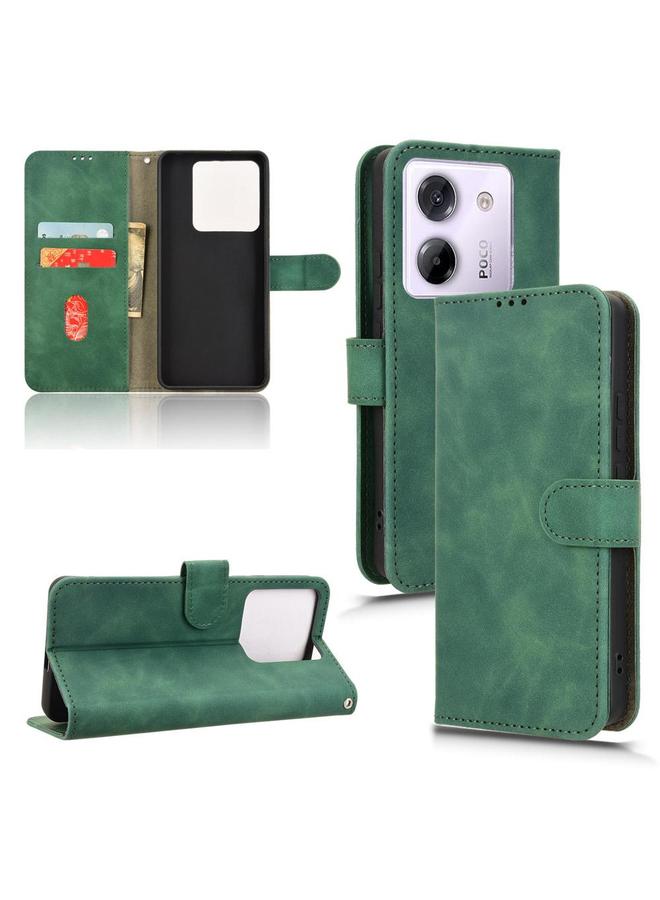 The Bros Case For Xiaomi Poco M7 Pro 5G Skin Feel Magnetic Flip Leather Phone Case