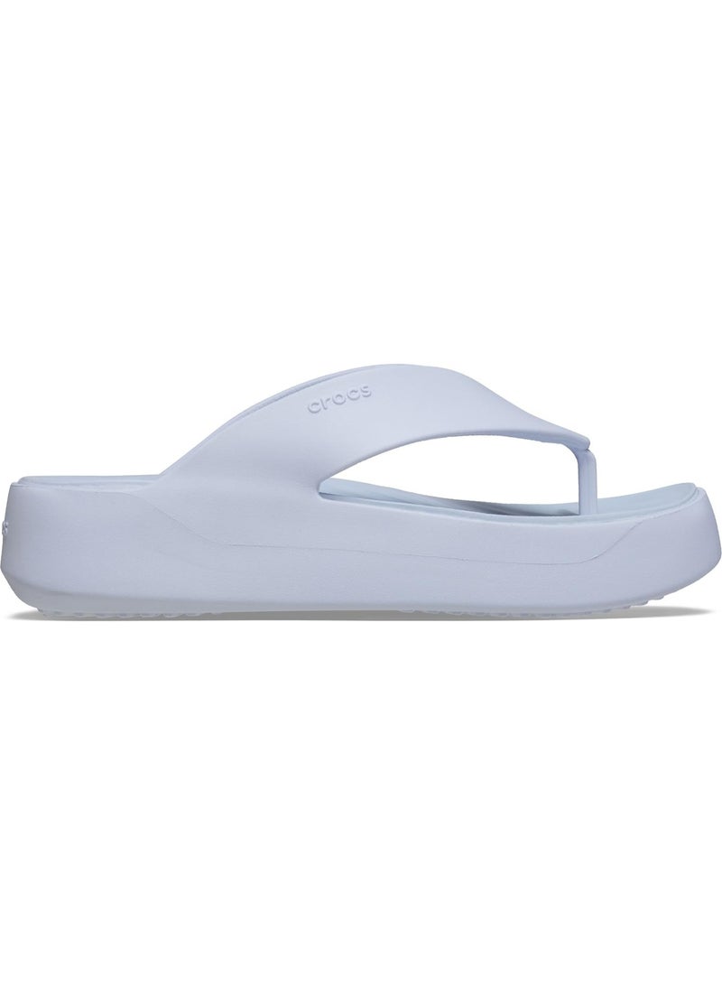 CROC Crocs Getaway Platform Flip Flops in Light Blue - Image 1
