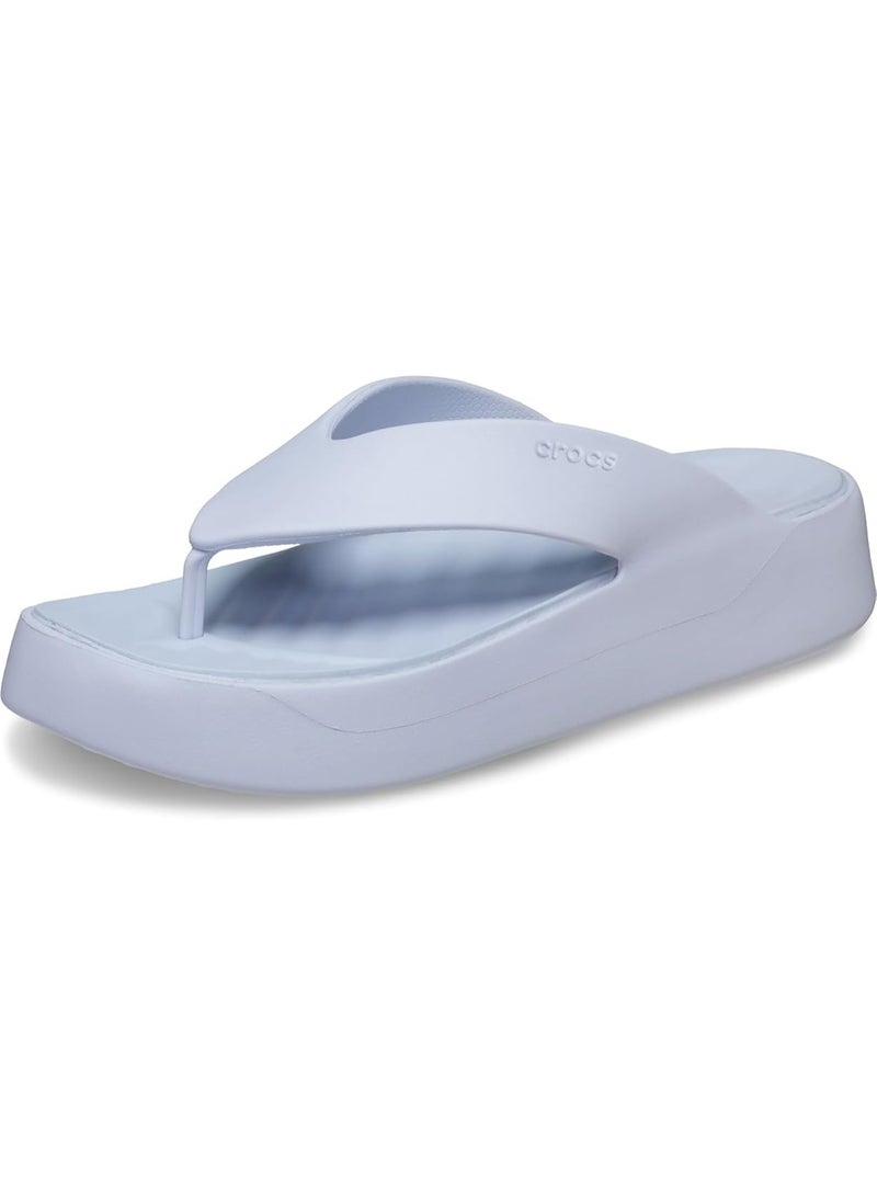 CROC Crocs Getaway Platform Flip Flops in Light Blue - Image 2