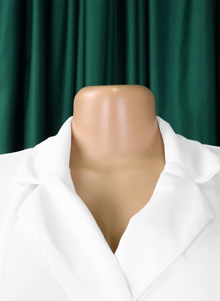 Shougu Suit Collar Fashionable And Elegant Pleated Dress  - Image 3