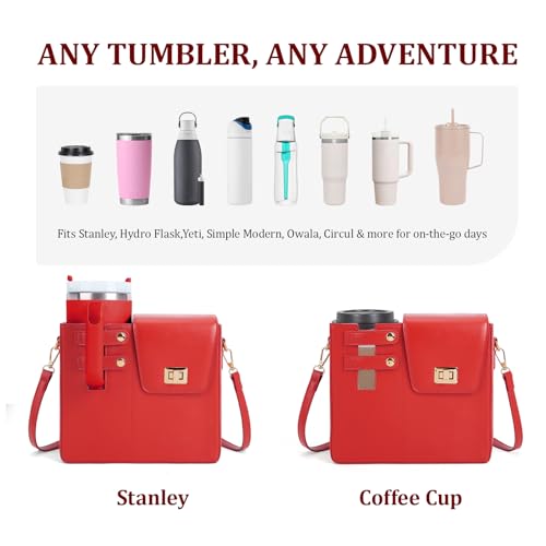 BBIQI Stanley Purse Cup Holder Bag- Outdoor Portable Crossbody Bag for Stanley Cup Tumbler Purse - Image 4