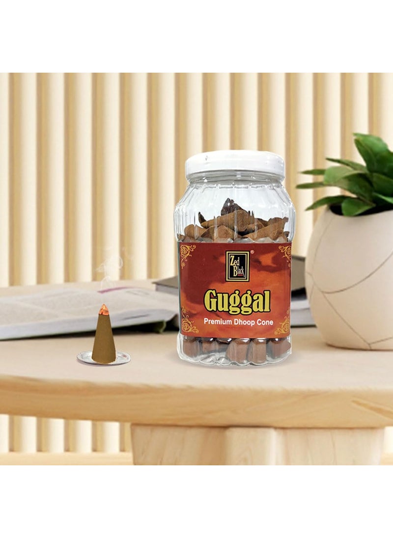 Zed Black - Zed Black Dhoop Cones in Jar Packing Incense Dhoop Cones 3 Fragrances (- Mogra, Gulab & Guggal) | Combo Assorted Pack of 3 Dhoop Cones - Image 1
