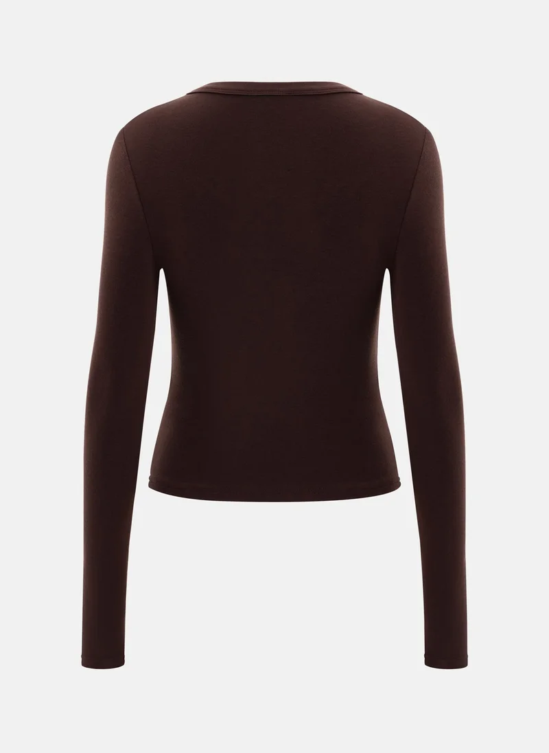 Lichi Jersey longsleeve with buttons on the collar