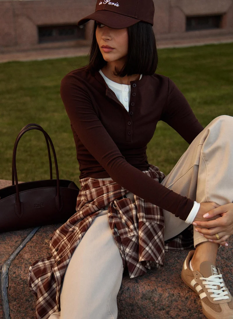 Lichi Jersey longsleeve with buttons on the collar