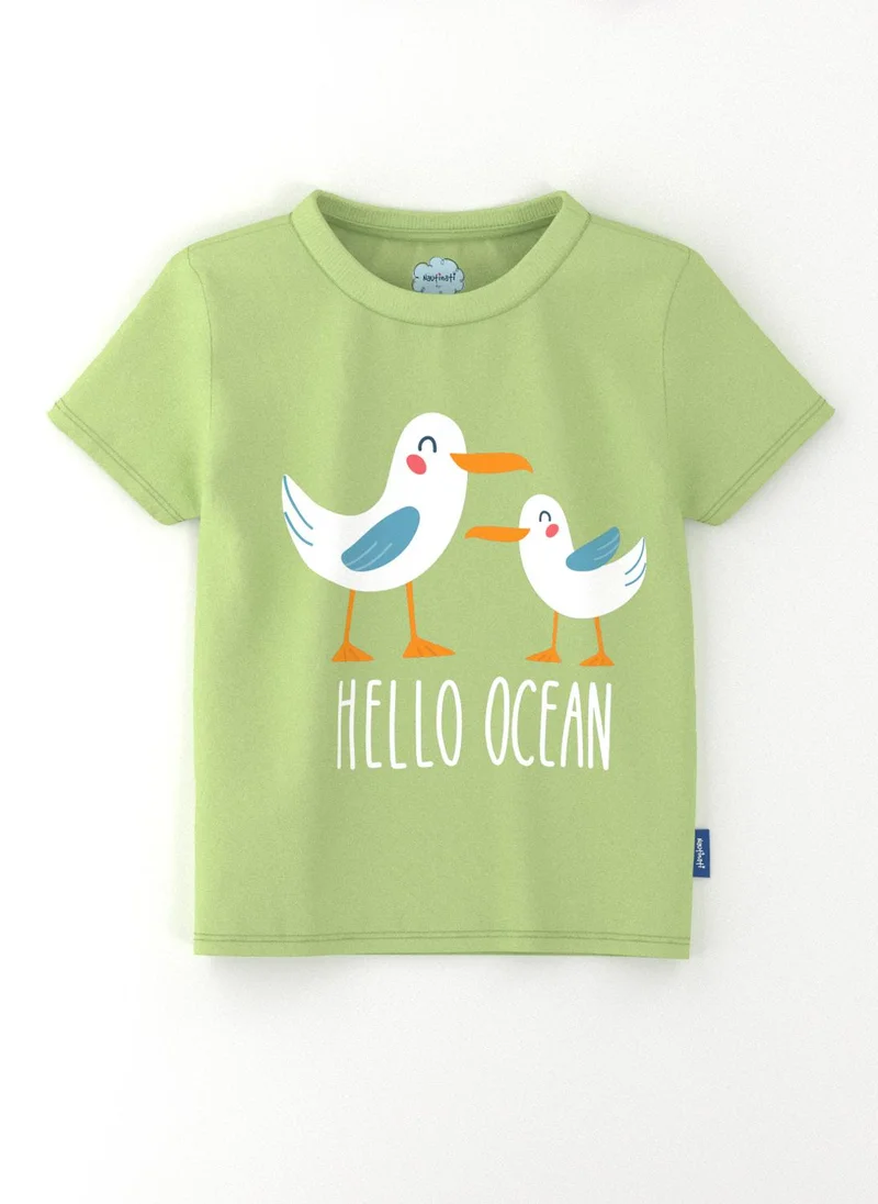 نوتيناتي Nautinati Boys' Pack of 2 Cotton Beach Graphic Printed T-shirts