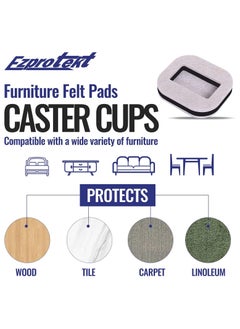 Generic Felt Caster Cups for Hardwood Floors, Wheel Stoppers for Office Chairs and Furniture, Prevent Sliding and Scratches, Reduce Noise (10PCS)  - Image 3