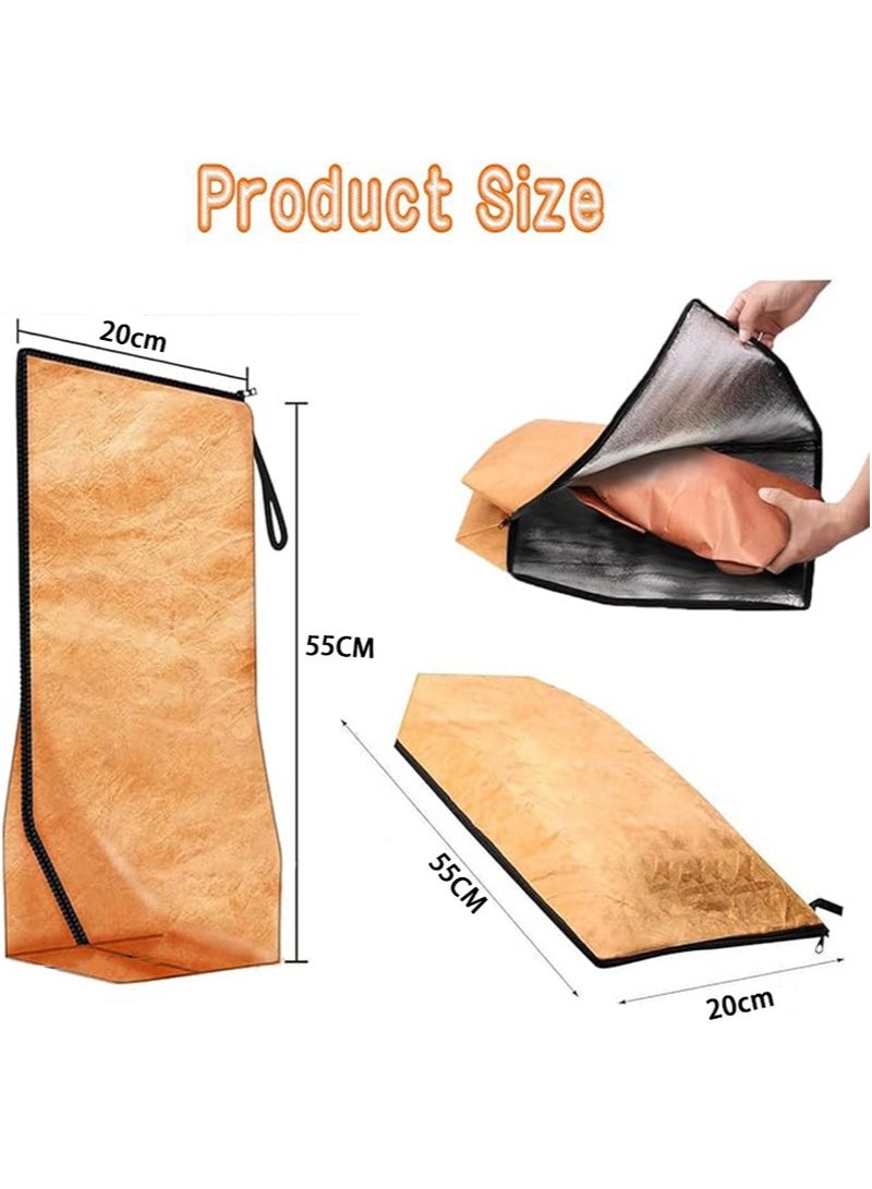 أبوستيم بطانية شواء للحوم، بطانية لحوم معزولة قابلة لإعادة الاستخدام مع سحاب، حقيبة شواء خفيفة الوزن قابلة للطي للشواء في الهواء الطلق، والتدخين والحفاظ على اللحوم طرية وعصيرة (55 × 20 سم) - Image 4