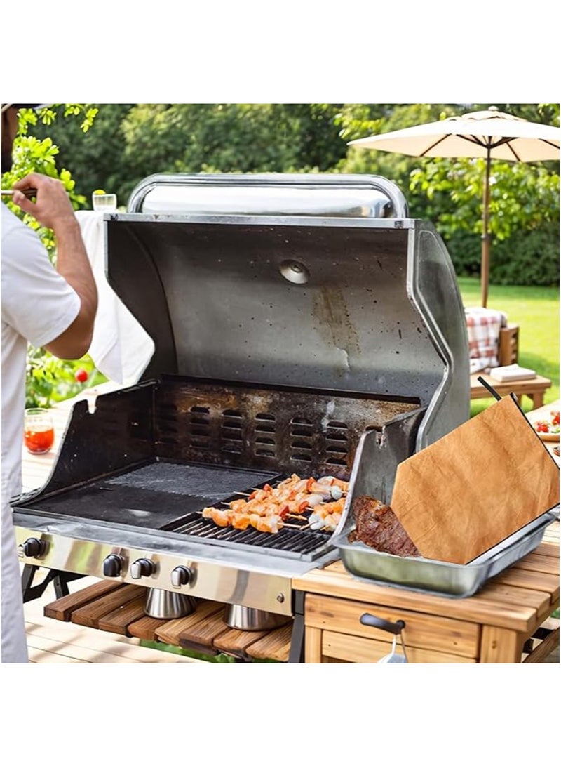 أبوستيم بطانية شواء للحوم، بطانية لحوم معزولة قابلة لإعادة الاستخدام مع سحاب، حقيبة شواء خفيفة الوزن قابلة للطي للشواء في الهواء الطلق، والتدخين والحفاظ على اللحوم طرية وعصيرة (55 × 20 سم) - Image 5