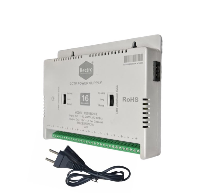 Bectro Power Supply AC Adaptor SMPS for LED Strip CCTV Power Adaptor (16 CH) - Image 5
