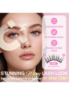 Calailis CALAILIS Magnetic Eyelashes with Applicator Soft Magnetic Lashes Natural Look Reusable Magnetic Eyelashes without Eyeliner No Glue Needed Soft Eyelashes Magnetic Lashes for All Day Comfort (RC01)  - Image 4