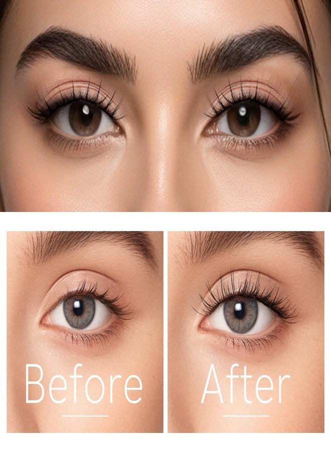 SIMER Self Adhesive Eyelashes Natural Wispy Clusters Press on Lash No Glue Needed Eyelash 12-14mm C Curl With Lash Tweezers Easy Apply on Lashes for Beginners (Sakura Style) - Image 5