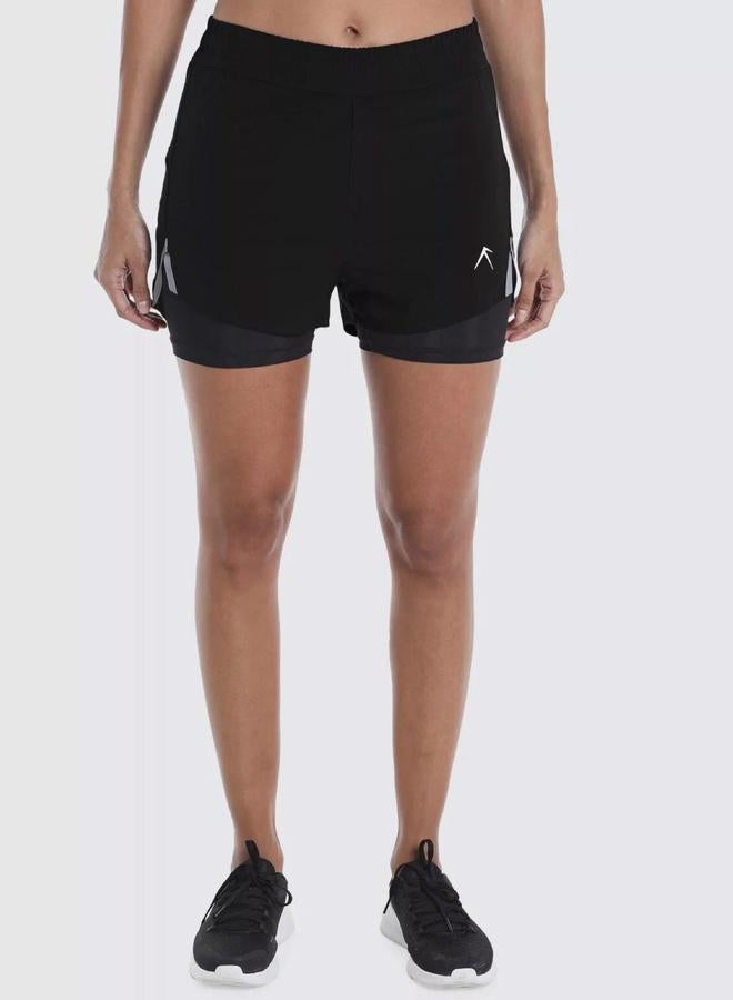 Wizard Black 2 in 1 Running Shorts - Image 1