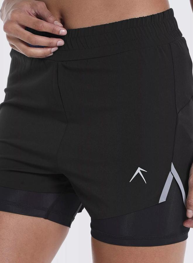Wizard Black 2 in 1 Running Shorts - Image 5