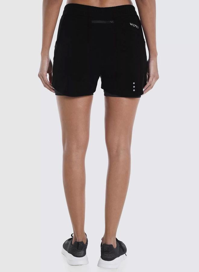 Wizard Black 2 in 1 Running Shorts - Image 3