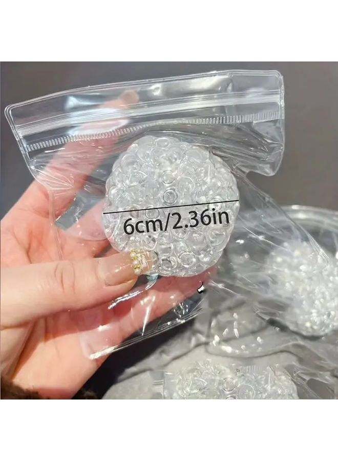 Handcrafted White Moonlight Transparent Balls Pearl Style Lumpy Balls For Office Classroom Party Gifts - Image 3