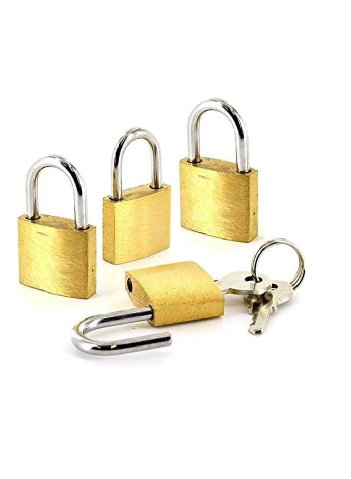 AQSON AKDC Set 4 of Mini 25MM Brass Padlocks for Luggage, Lockers, - Image 2